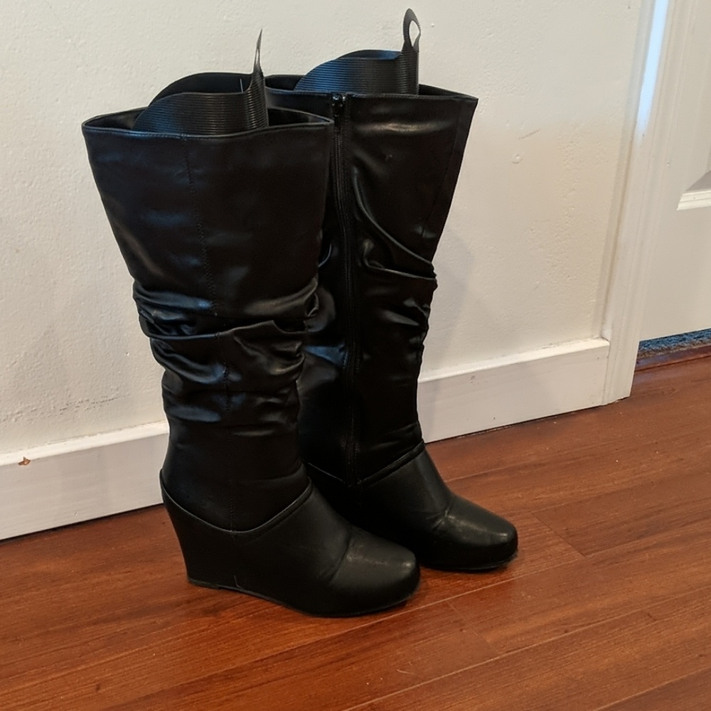 Wedge boots - sell by 9/2